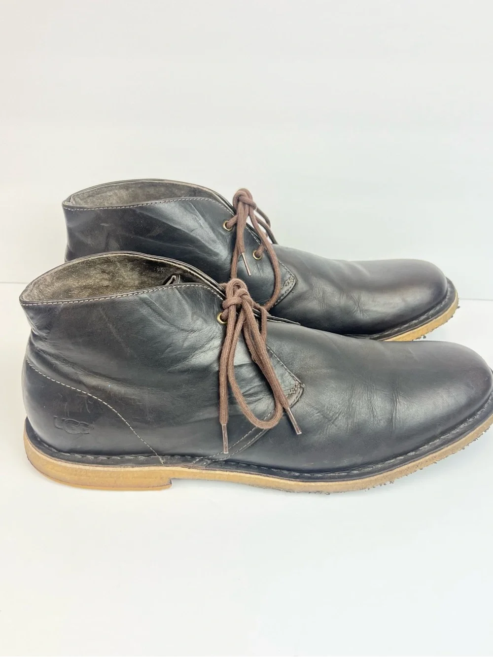 UGG Leighton Chukka Boots Shoes Mens Size 15 Dark Brown Leather 3275